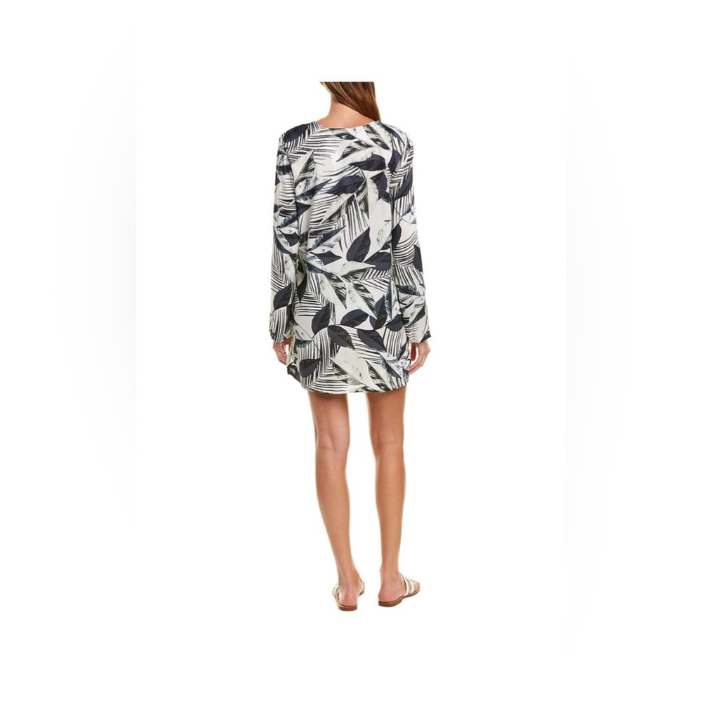 La Blanca Black and White Leaf Print Swim Cover-Up - Picture 2 of 9